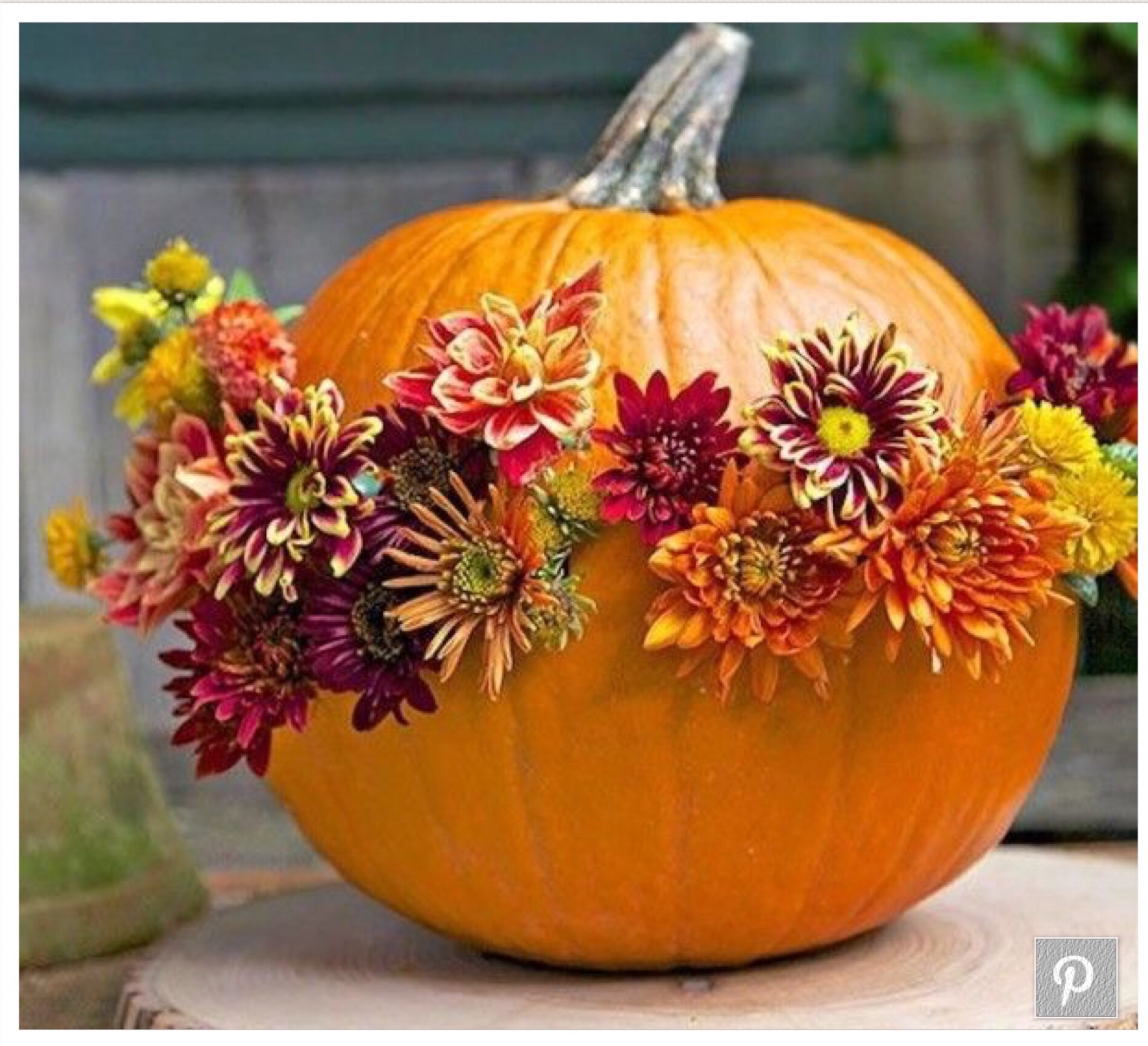 Flower Arrangement with pumpkins